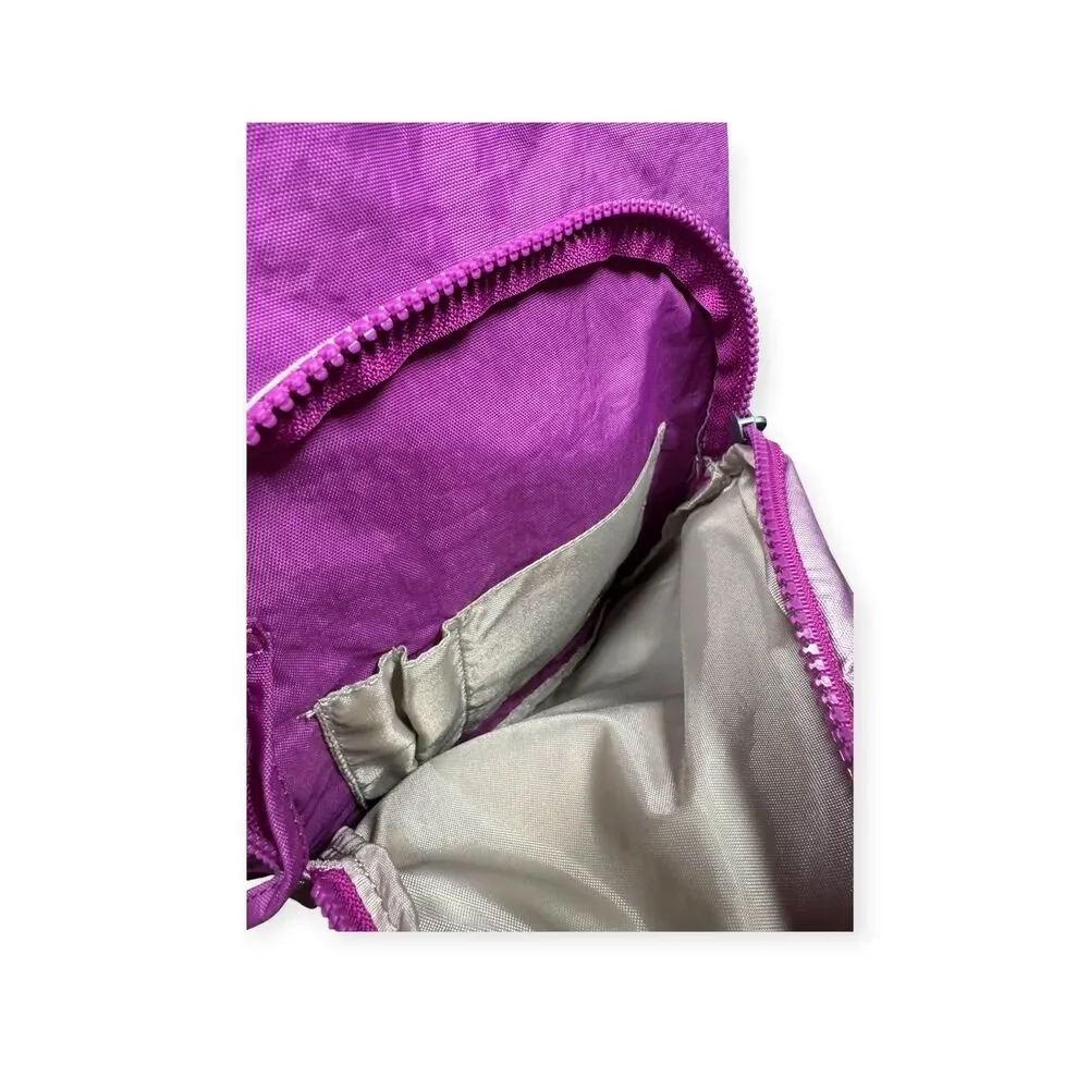 Kipling Seoul Metallic Pink Backpack Laptop Large School Bag w/ Charms Y2K‎ Rare